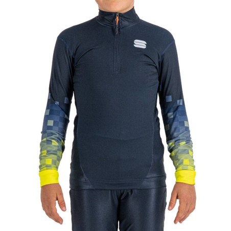 верх детского комбинезона Sportful Squadra Kid's Race Jersey серо-синий